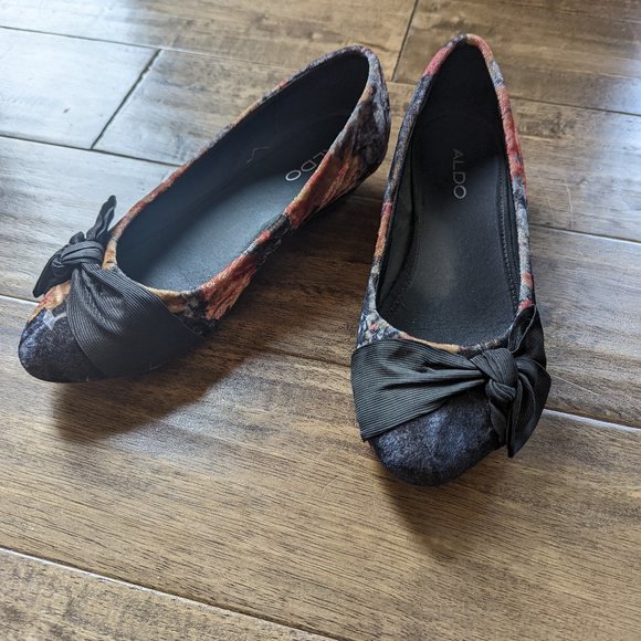 Aldo floral flat with bow - Picture 1 of 2
